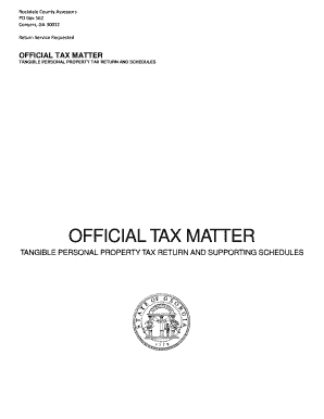 Georgia Tangible Personal Property Tax Return
