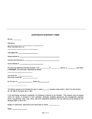 Corporate Warranty Deed