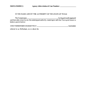 Texas Prohibited Weapon Affidavit
