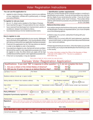 Kansas Voter Registration Application