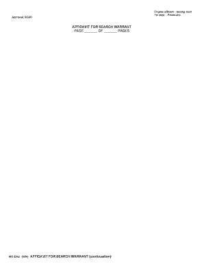 Affidavit for Search Warrant