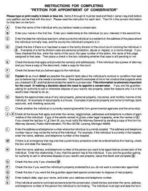 Michigan Petition for Appointment of Conservator