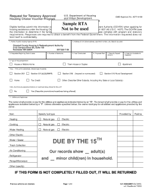 Request for Tenancy Approval