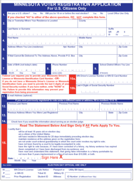 Minnesota Voter Registration Application