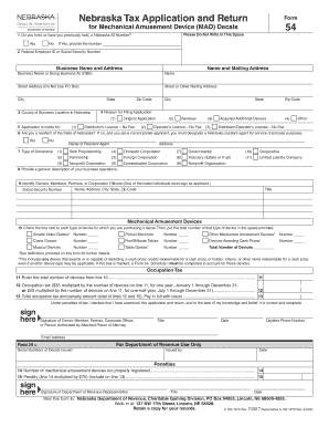 Nebraska MAD Decal Application and Return Form