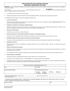 Child Support Services Application