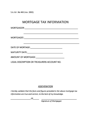 Mortgage Tax Information Form
