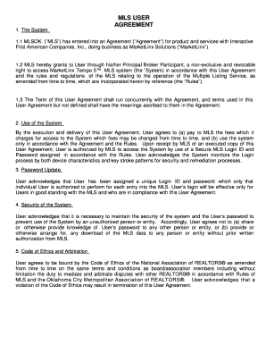 MLS User Agreement