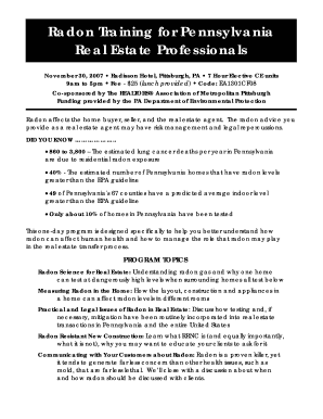 Radon Training for Pennsylvania Real Estate Professionals