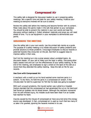 Compressed Air Safety Meeting Guide