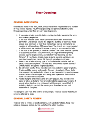 Floor Openings Safety Guidelines
