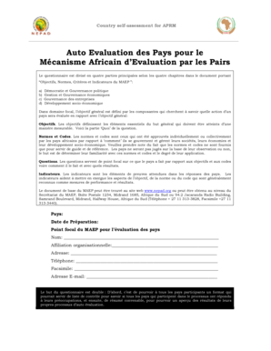 Teacher evaluation form for students doc - NEPAD APRM FINAL DOC FRENCHdoc - www1 uneca