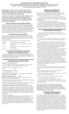 Wyoming Watercraft Registration Form