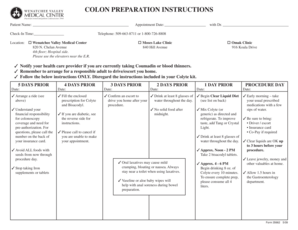 Colonoscopy Preparation Instructions