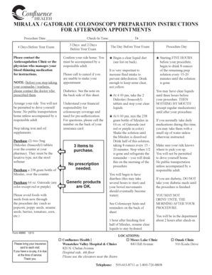 Colonoscopy Prep Instructions