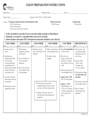 Colonoscopy Preparation Instructions