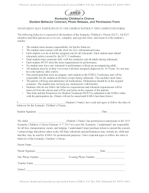 Behavior contract examples - Box 1058, Richmond, KY 40476-1058 - kmea