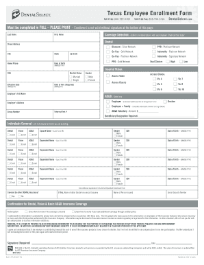 Texas Employee Enrollment Form