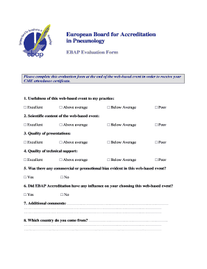 EBAP Evaluation Form