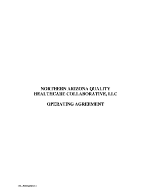 Operating agreement example - OPERATING AGREEMENT Northern Arizona Quality Healthcare Collaborative LLC