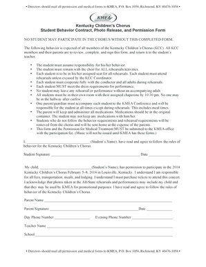 Sample behavior contract - KCC Behavior Contract Revised - kmea