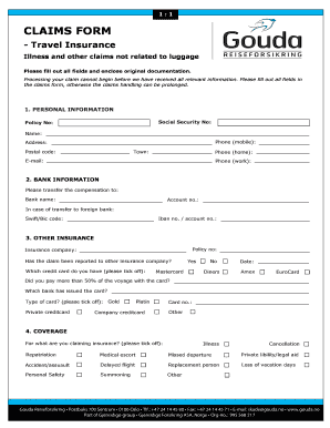 Gouda Travel Insurance Claims Form