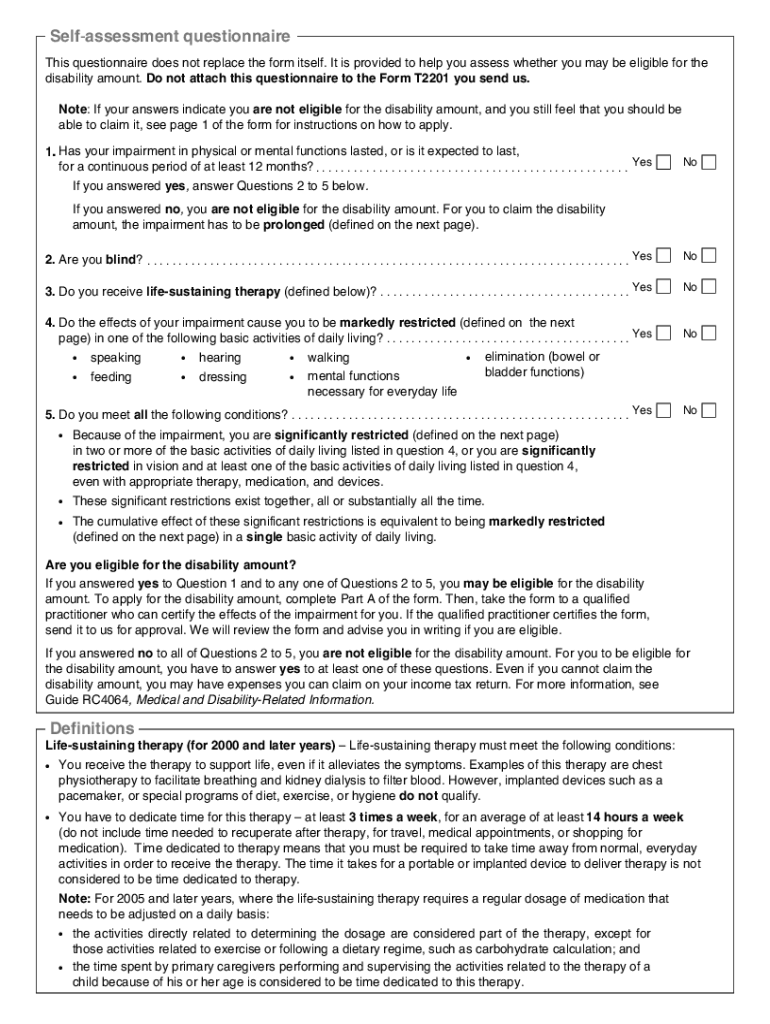 2008 Form Canada T2201 E Fill Online Printable Fillable Blank 