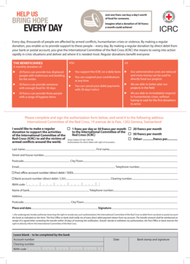 ICRC Regular Donation Authorization Form