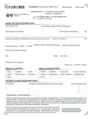 PrimeMail Prescription Order Form