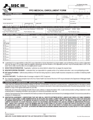 California PPO Medical Enrollment Form