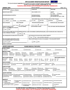 sipe accident report form