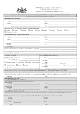 ADA Accommodation Request Form