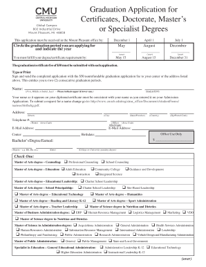 Graduation Application Form