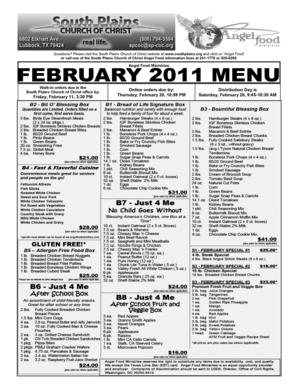 Angel Food Order Form