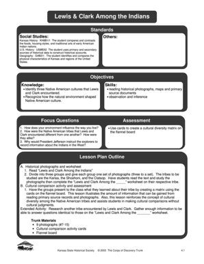 Lewis and Clark Native American Culture Worksheet