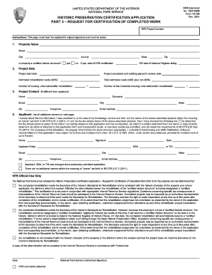 Historic Preservation Certification Application