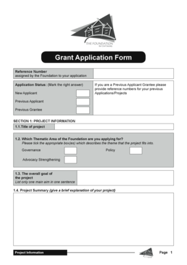 Grant Application Form