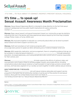 Sexual Assault Awareness Month Proclamation