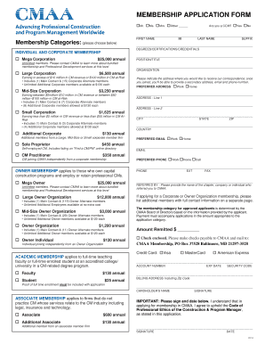CMAA Membership Application Form