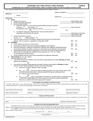 Form B 103 Divorce Form (1702E)