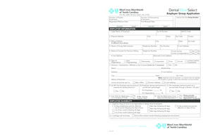 Employer Group Dental Plan Application
