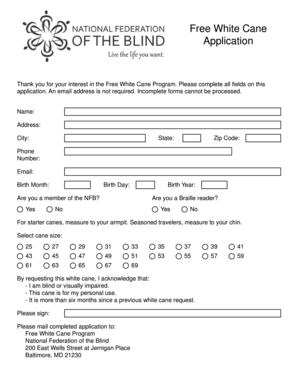 Free White Cane Application