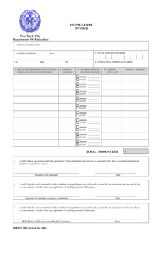 Consultant Invoice Form