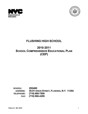 New York School Comprehensive Educational Plan