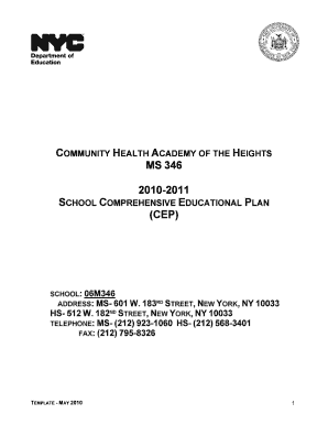New York School Comprehensive Educational Plan