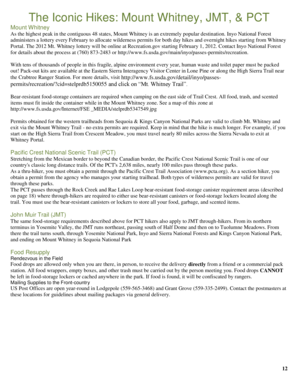 National Parks Wilderness Permit Application