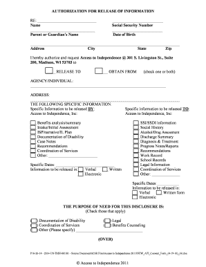 Authorization for Release of Information