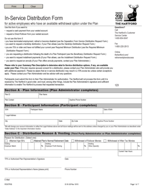 In-Service Distribution Form