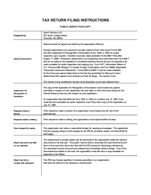 IRS Form 990 Tax Return
