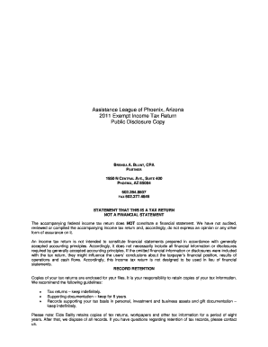 2011 Form 990 Tax Return